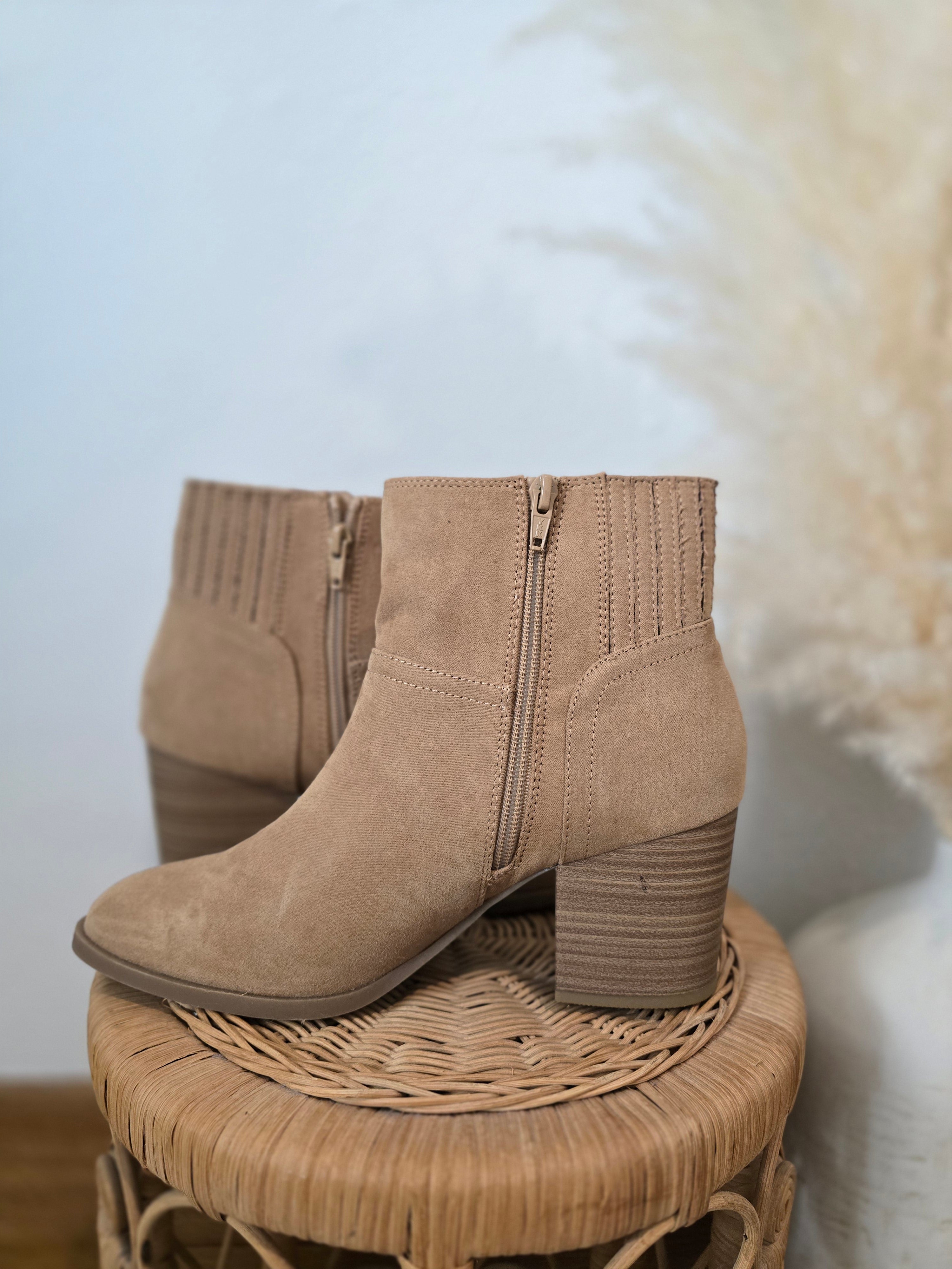 Block Heel Ankle Booties (8.5)