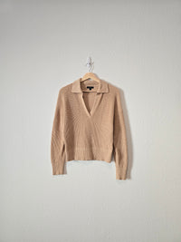 J.Crew Neutral Collared Sweater (S)