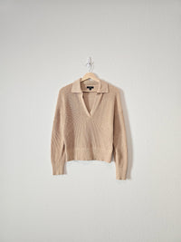 J.Crew Neutral Collared Sweater (S)