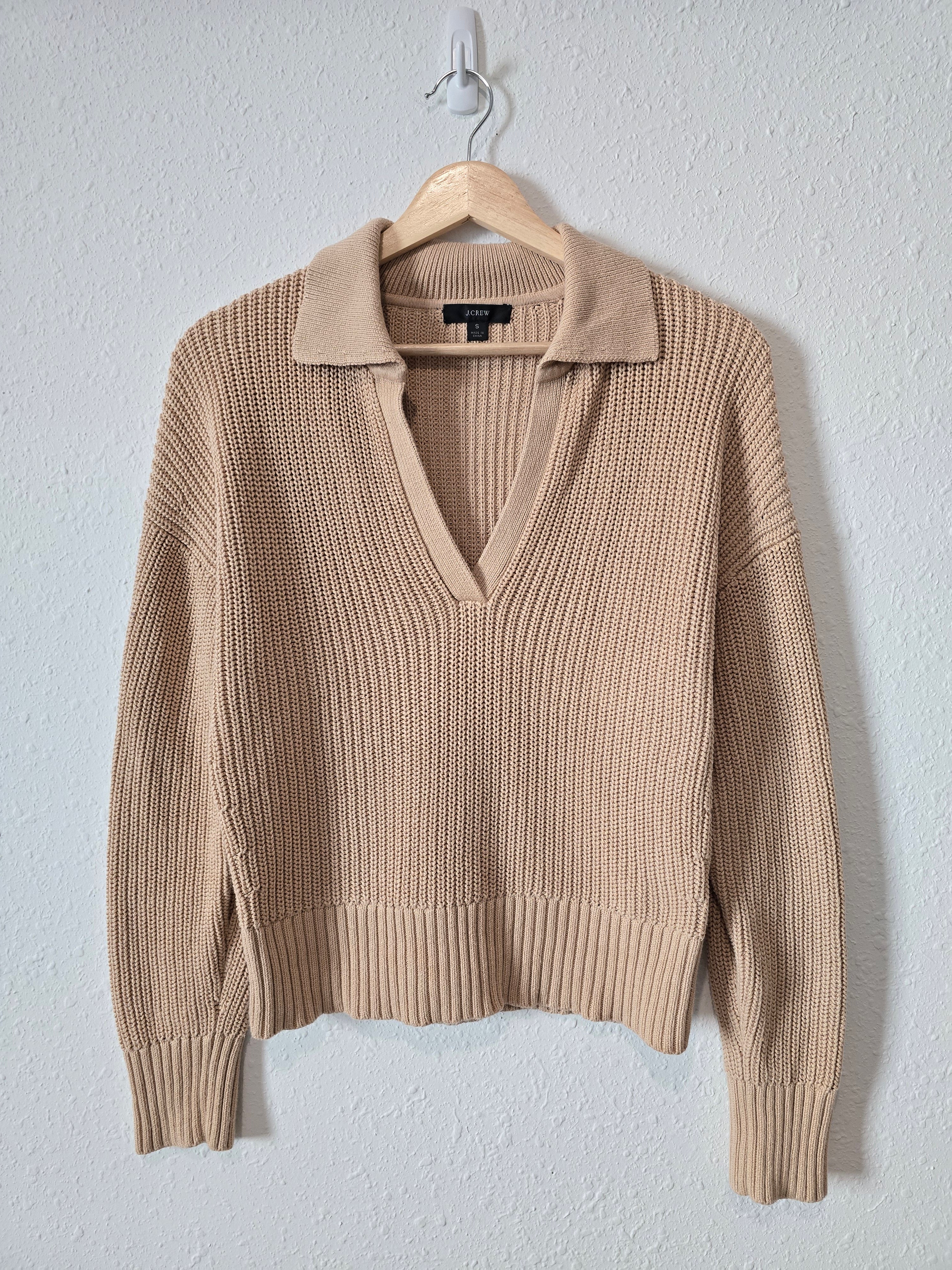 J.Crew Neutral Collared Sweater (S)