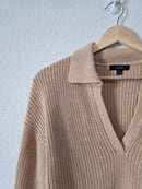 J.Crew Neutral Collared Sweater (S)