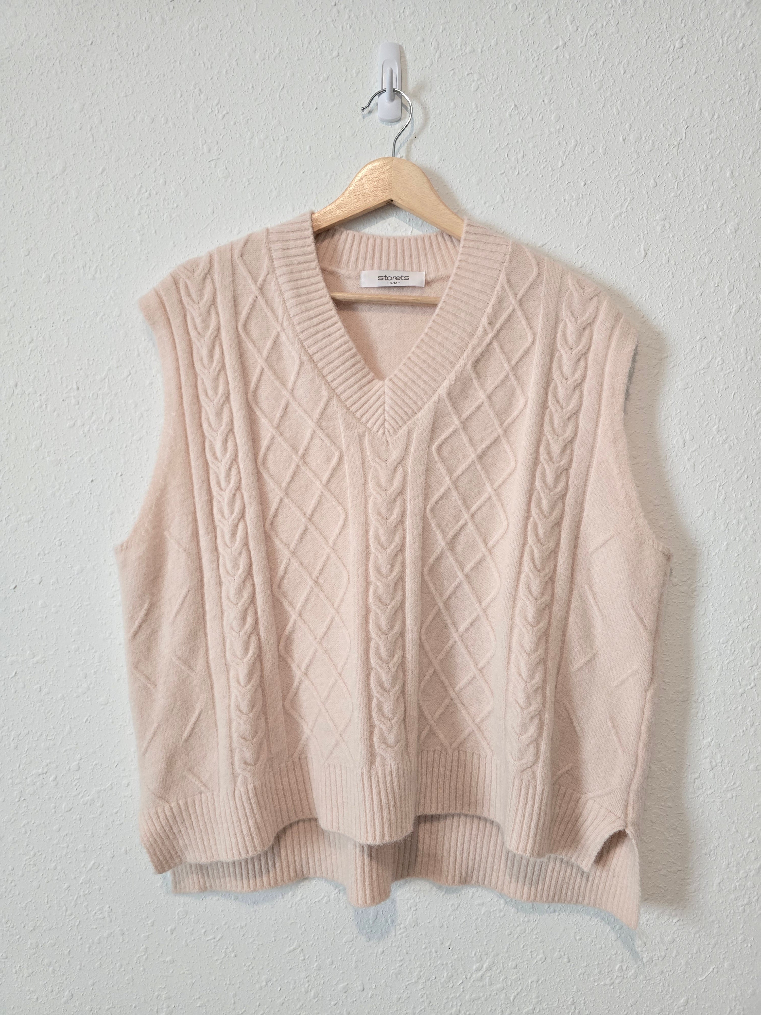 Cable Knit Sweater Vest (S/M)