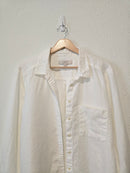 White 100% Linen Button Up (XL)