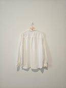 White 100% Linen Button Up (XL)