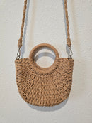 Small Raffia Crossbody Purse