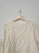 Cable Knit Fringe Sweater (XS)