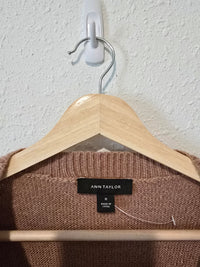 Brown Puff Sleeve Sweater (M)