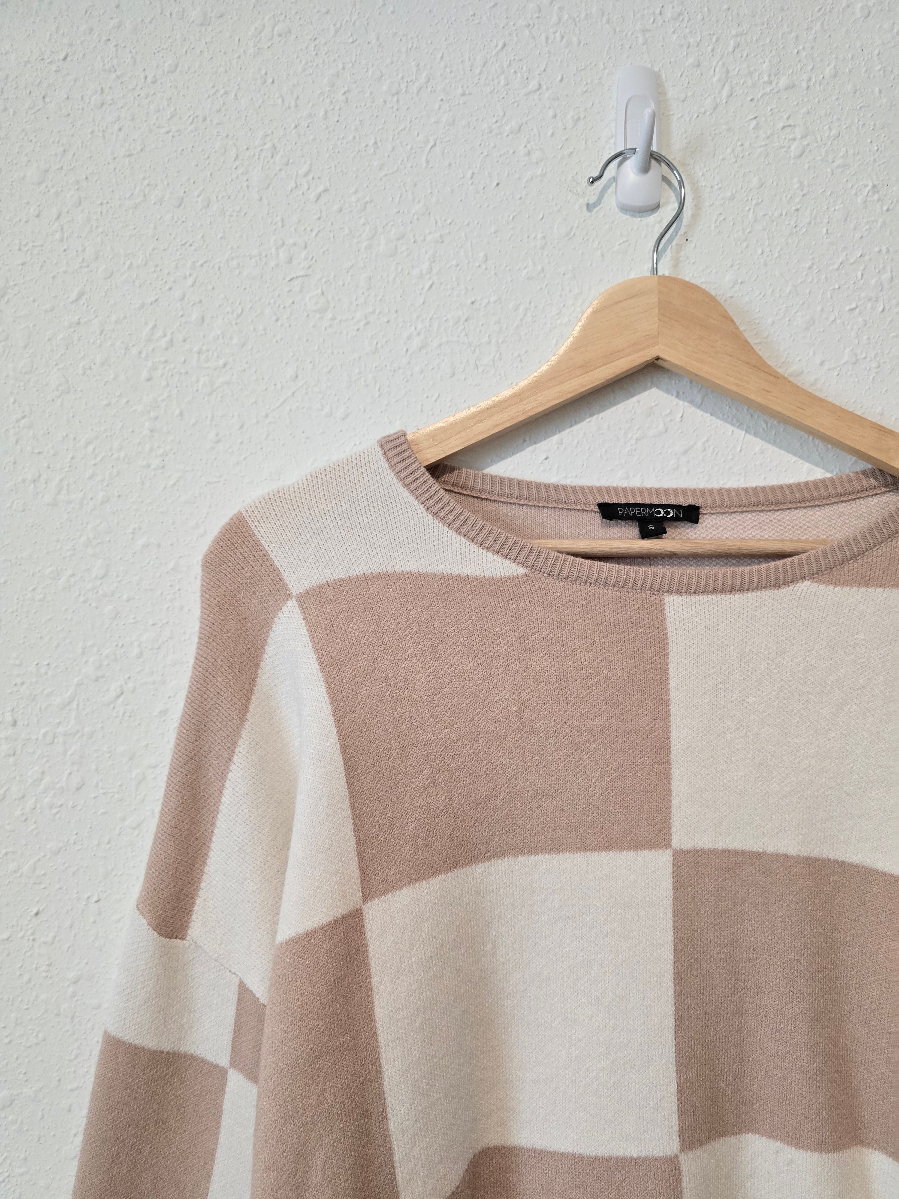 Papermoon Checkered Sweater (S)