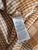 Madewell Checkered V Neck Top (S)