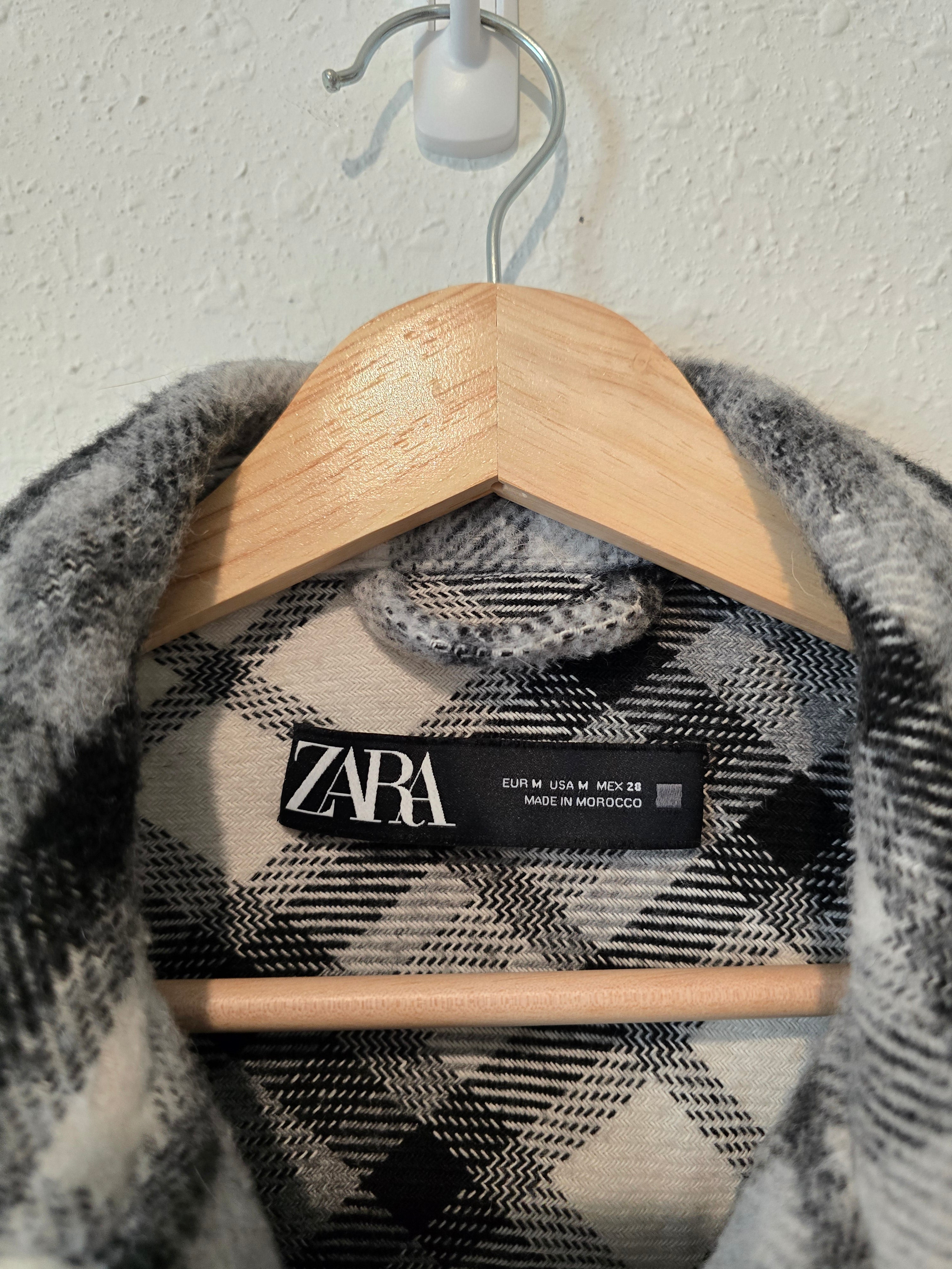 Zara Plaid Oversized Shacket (M)