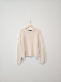 Quince Ivory Cashmere Sweater (L)