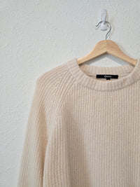 Quince Ivory Cashmere Sweater (L)