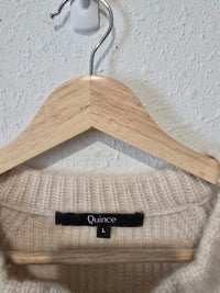 Quince Ivory Cashmere Sweater (L)