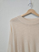 Free People Cream Knit Sweater (M)