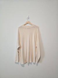 Free People Cream Knit Sweater (M)