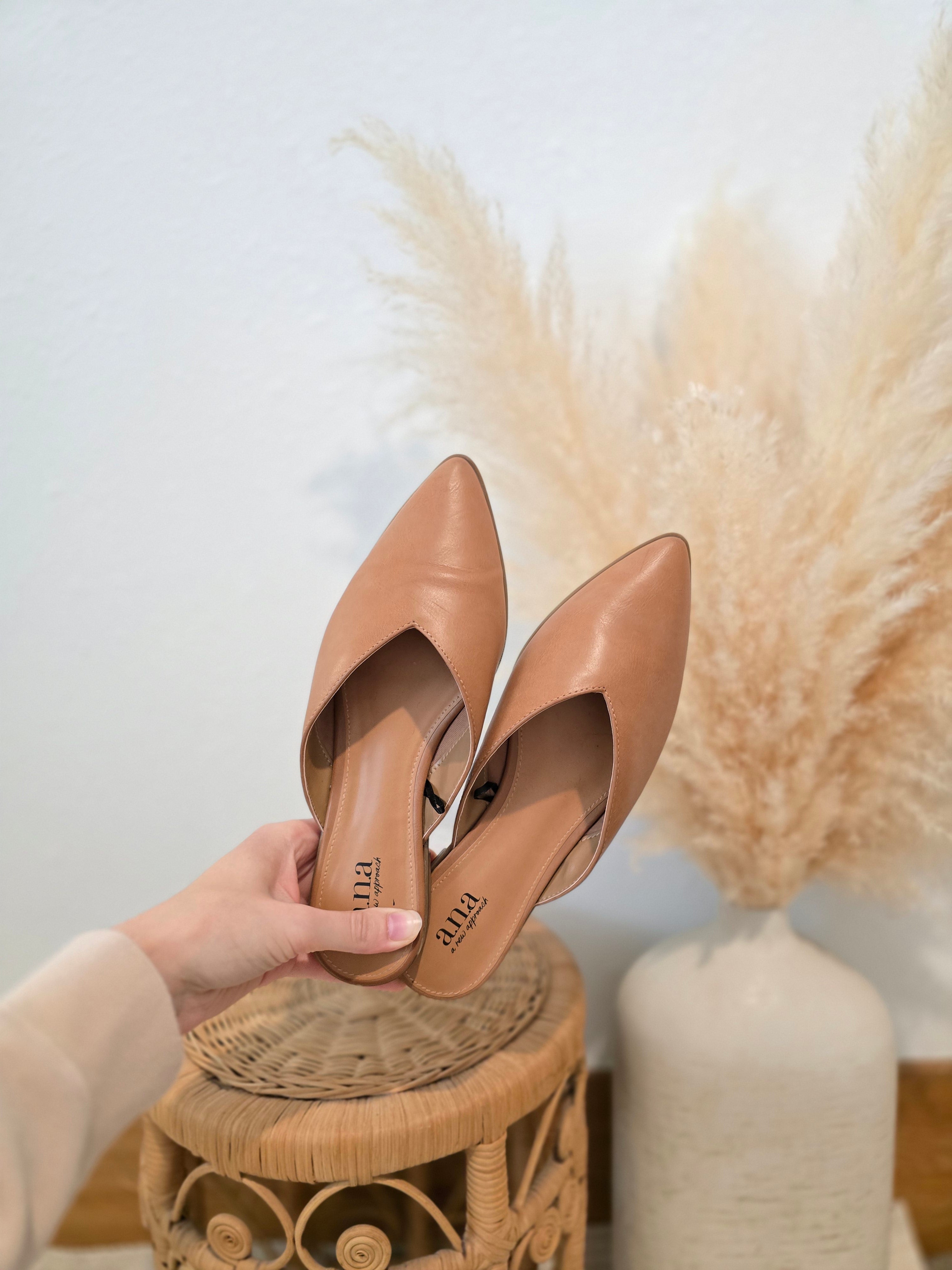 Pointed Toe Slip On Mules (6.5)