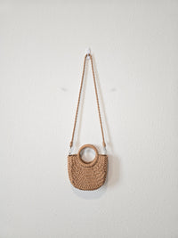 Small Raffia Crossbody Purse