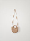 Small Raffia Crossbody Purse