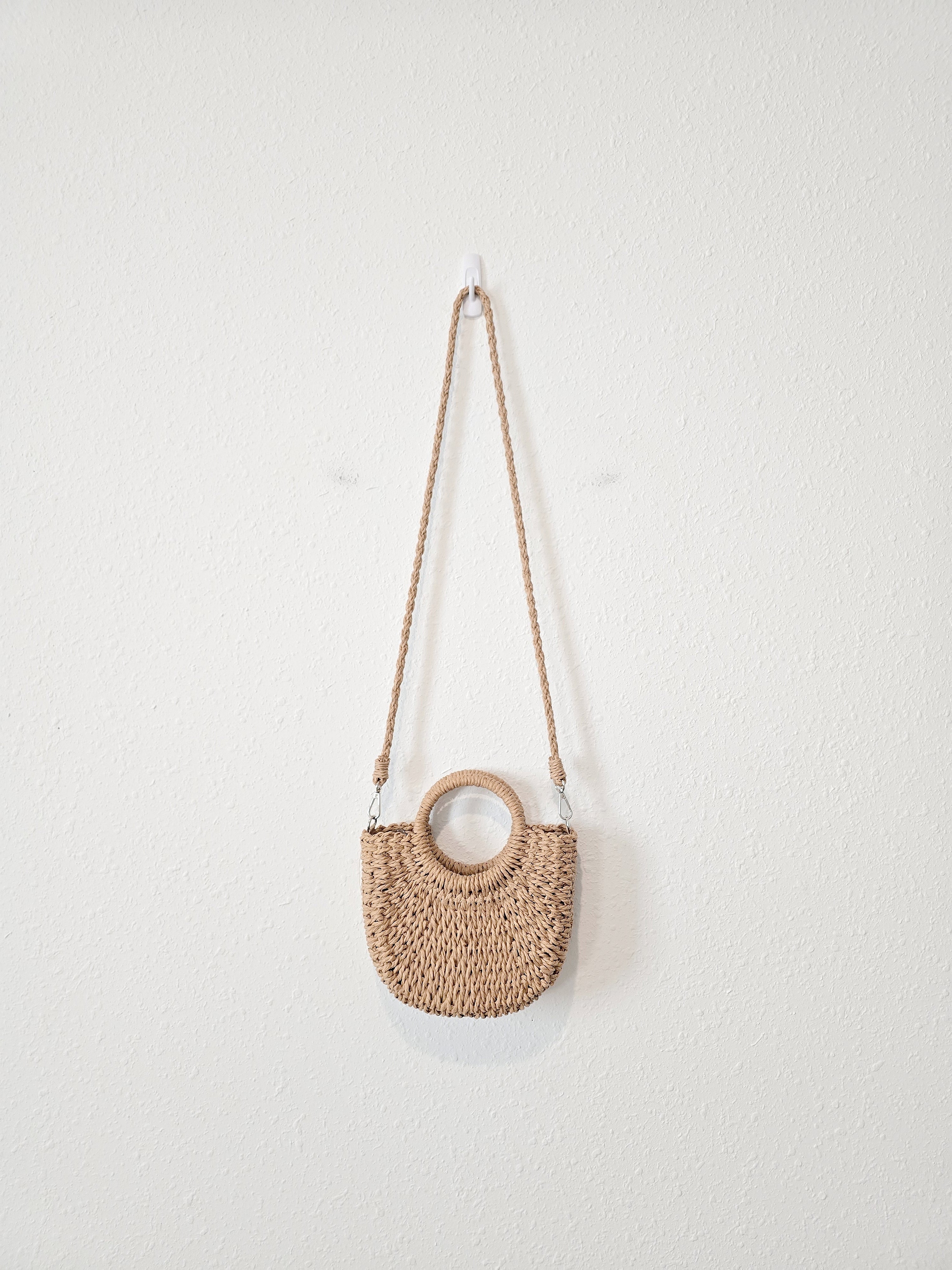 Small Raffia Crossbody Purse