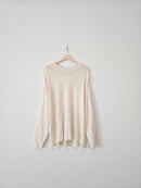 Free People Cream Knit Sweater (M)