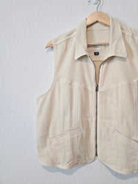 Ecru Zip Up Vest (XL)