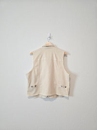 Ecru Zip Up Vest (XL)