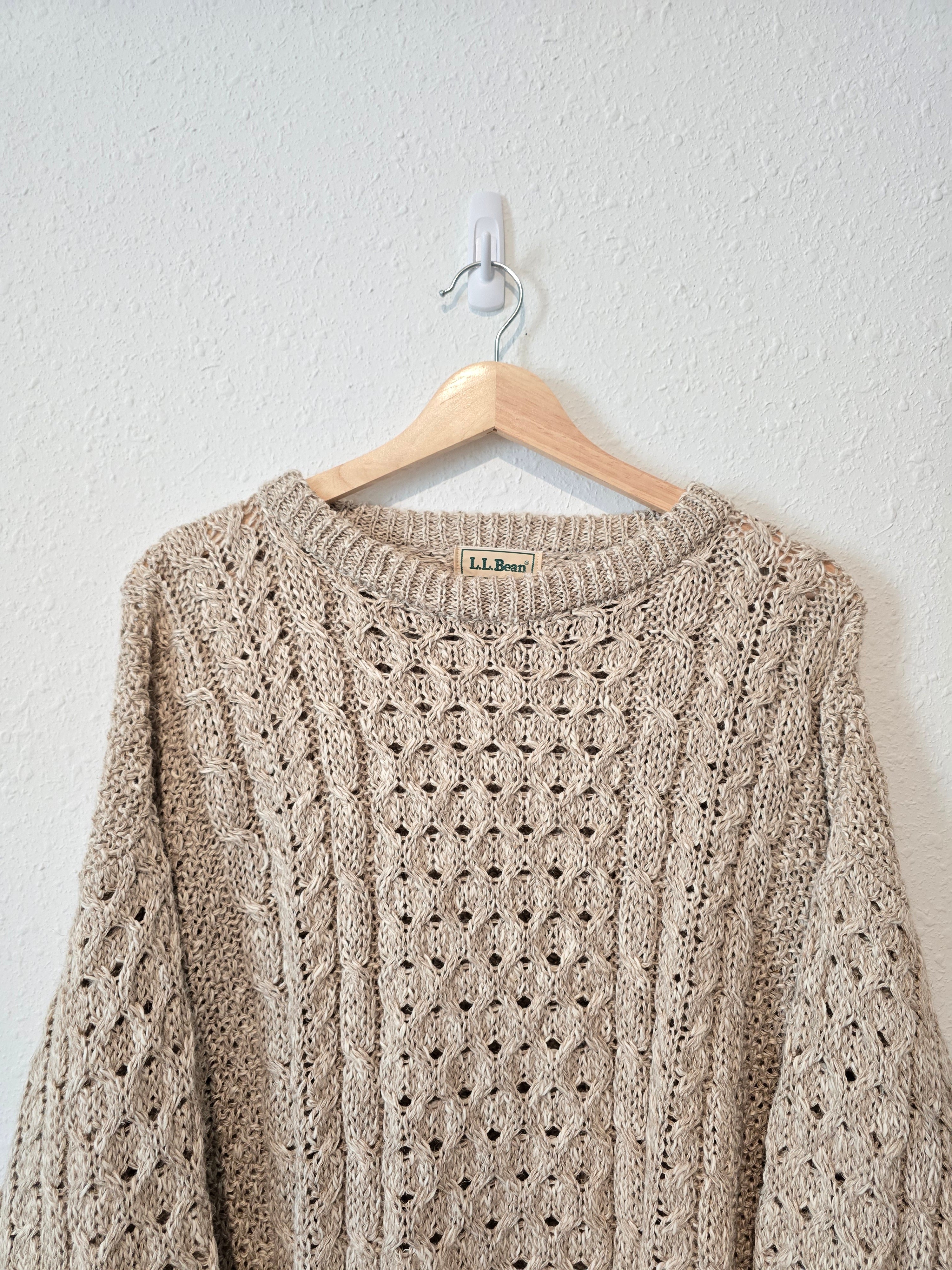 Vintage LL Bean Cotton Linen Sweater (L)