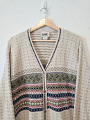 Vintage Fairisle Button Up Sweater (XL)