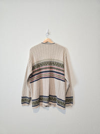 Vintage Fairisle Button Up Sweater (XL)