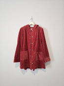 Rust Corduroy Hooded Jacket (M)