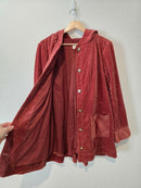 Rust Corduroy Hooded Jacket (M)