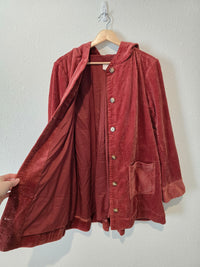 Rust Corduroy Hooded Jacket (M)
