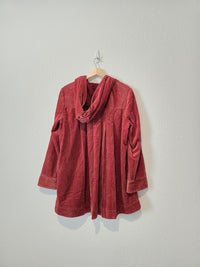 Rust Corduroy Hooded Jacket (M)
