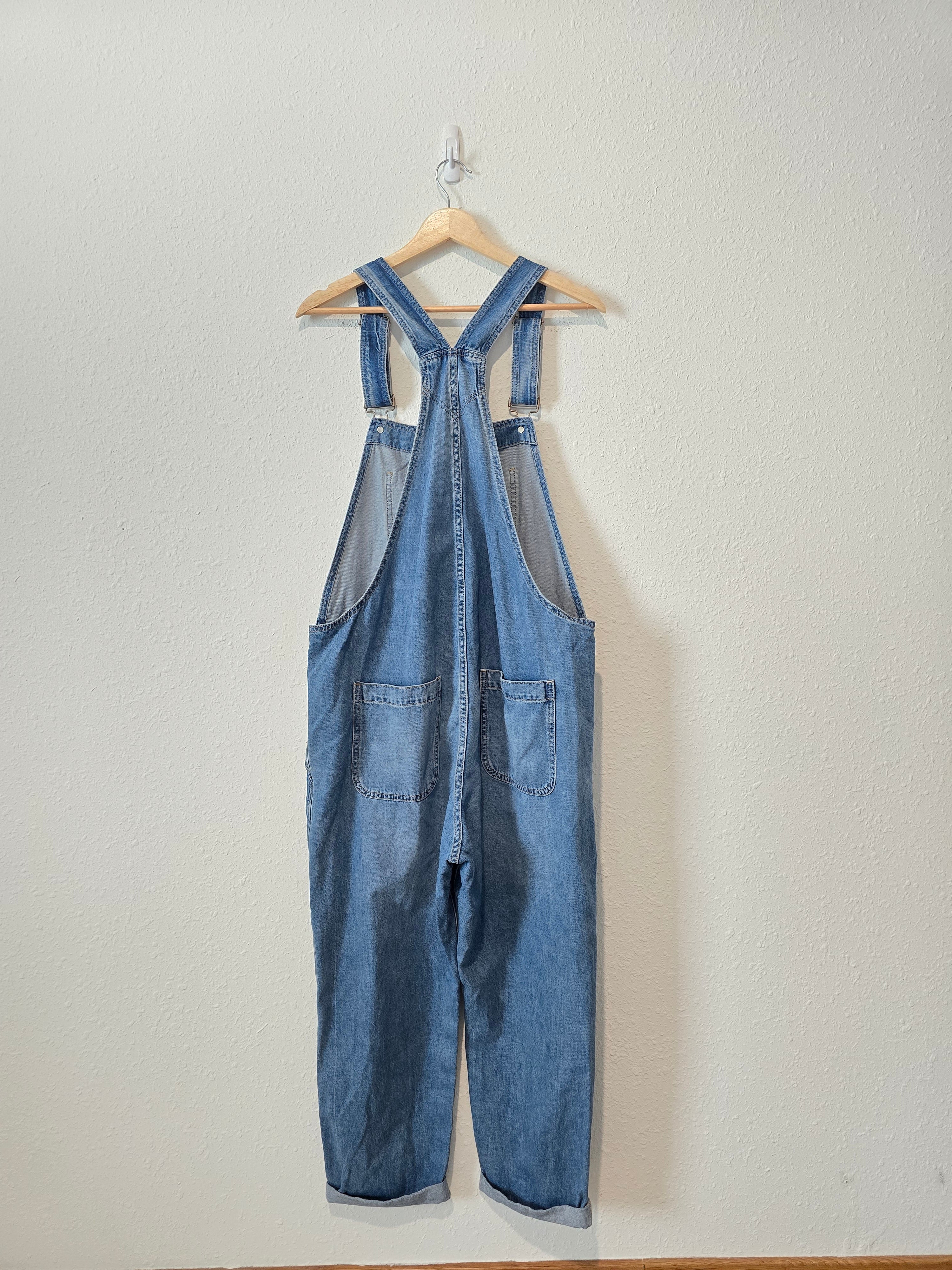 Gap Slouchy Denim Overalls (L)