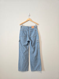 Zara Wide Leg Cargo Jeans (6)