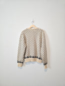 Vintage Patterned Wool Sweater (L)