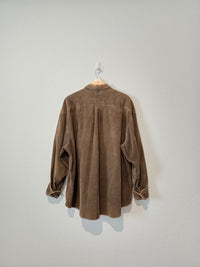 Vintage Brown Cord Button Up (XXL)
