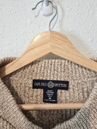 Vintage Oversized Knit Henley (M)