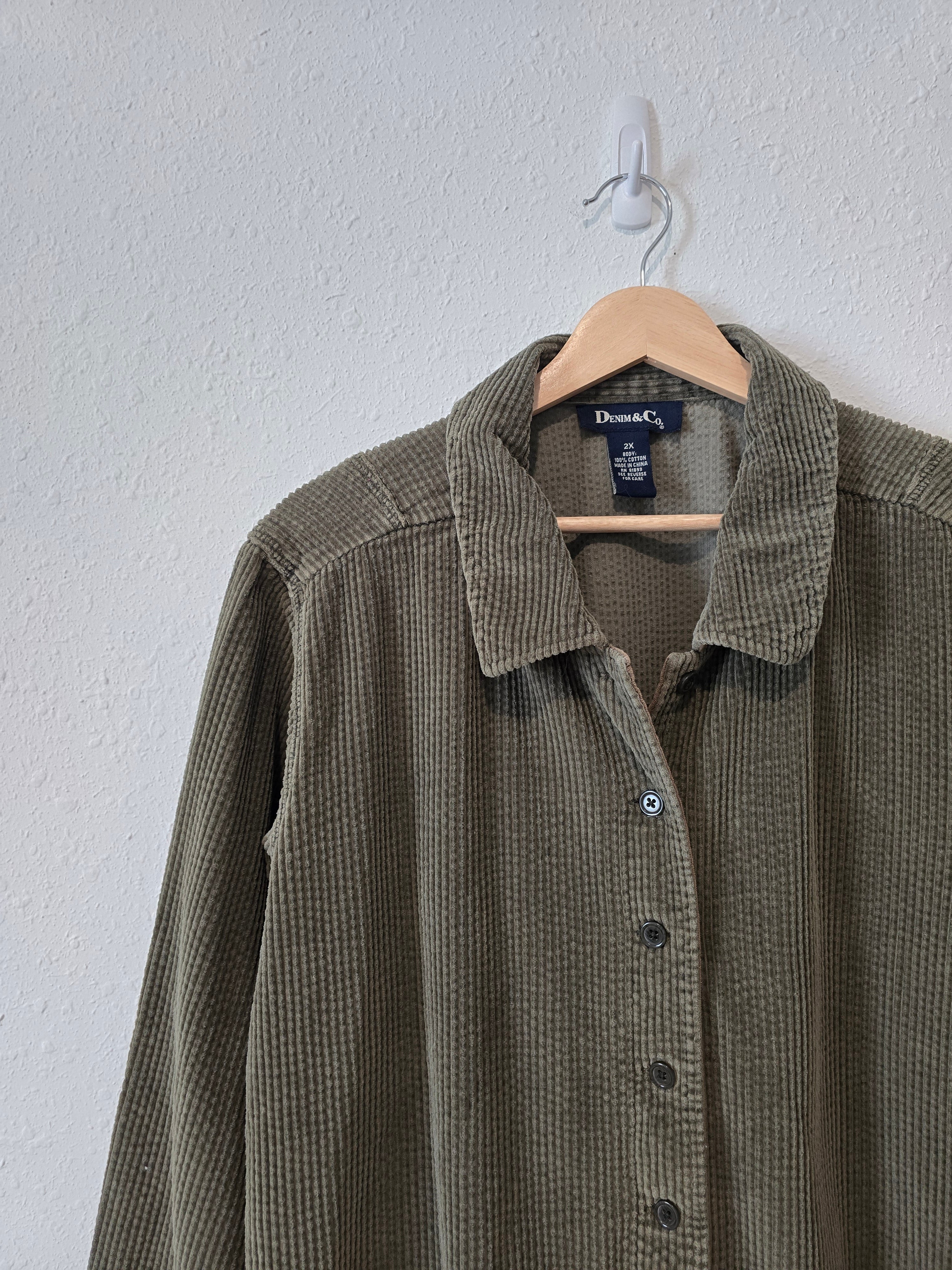 Vintage Cotton Cord Button Up (2X)