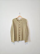 Vintage Green Button Up Sweater (2X)