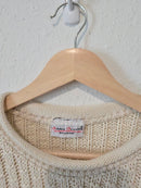 Vintage Cream Textured Sweater (XS/S)