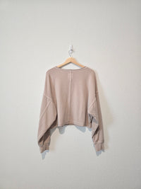 Aerie Neutral Crop Sweatshirt (L)