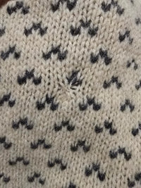 Vintage Patterned Wool Sweater (L)