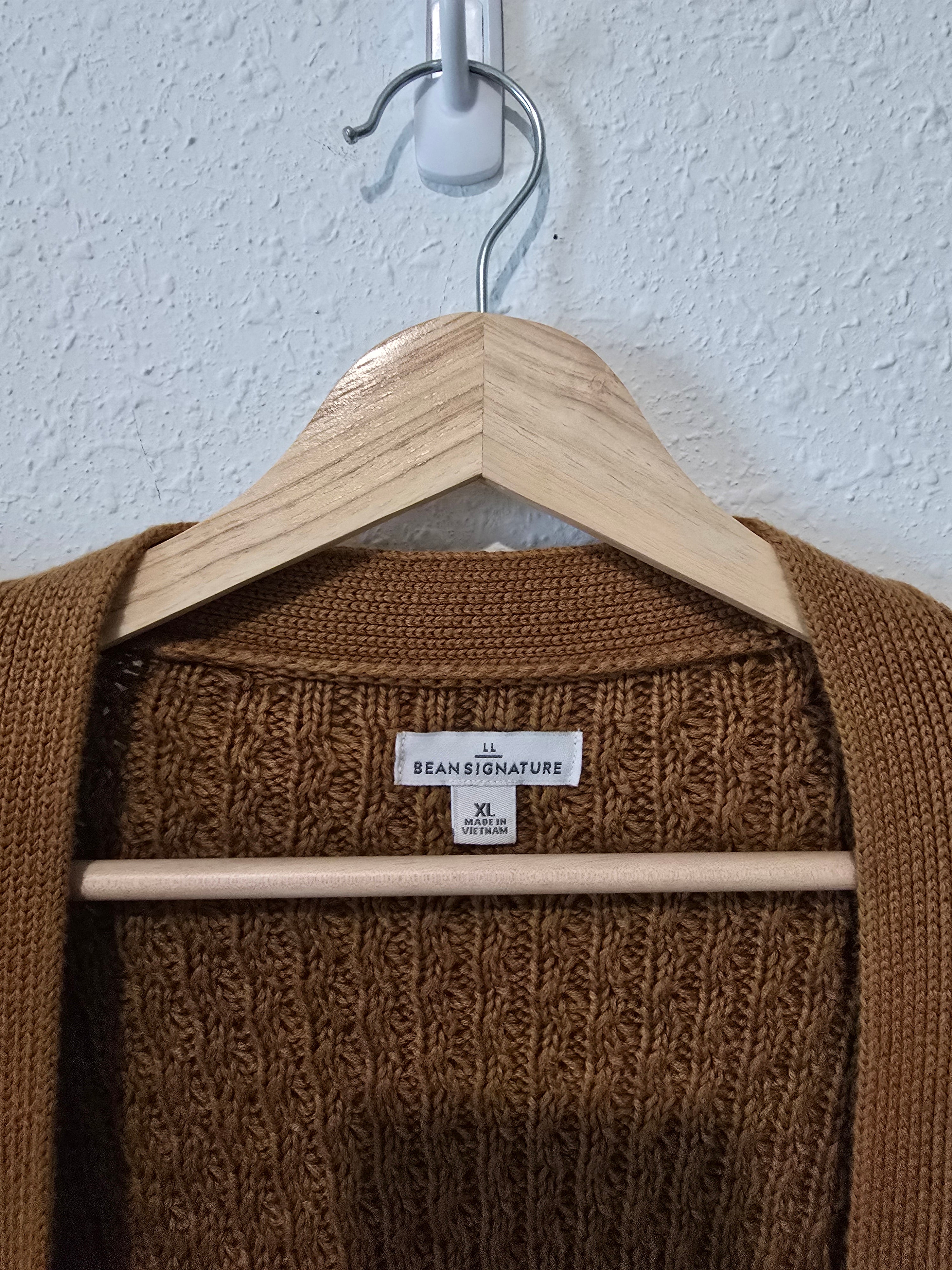 LL Bean Cable Knit Cardigan (XL)