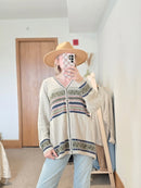 Vintage Fairisle Button Up Sweater (XL)