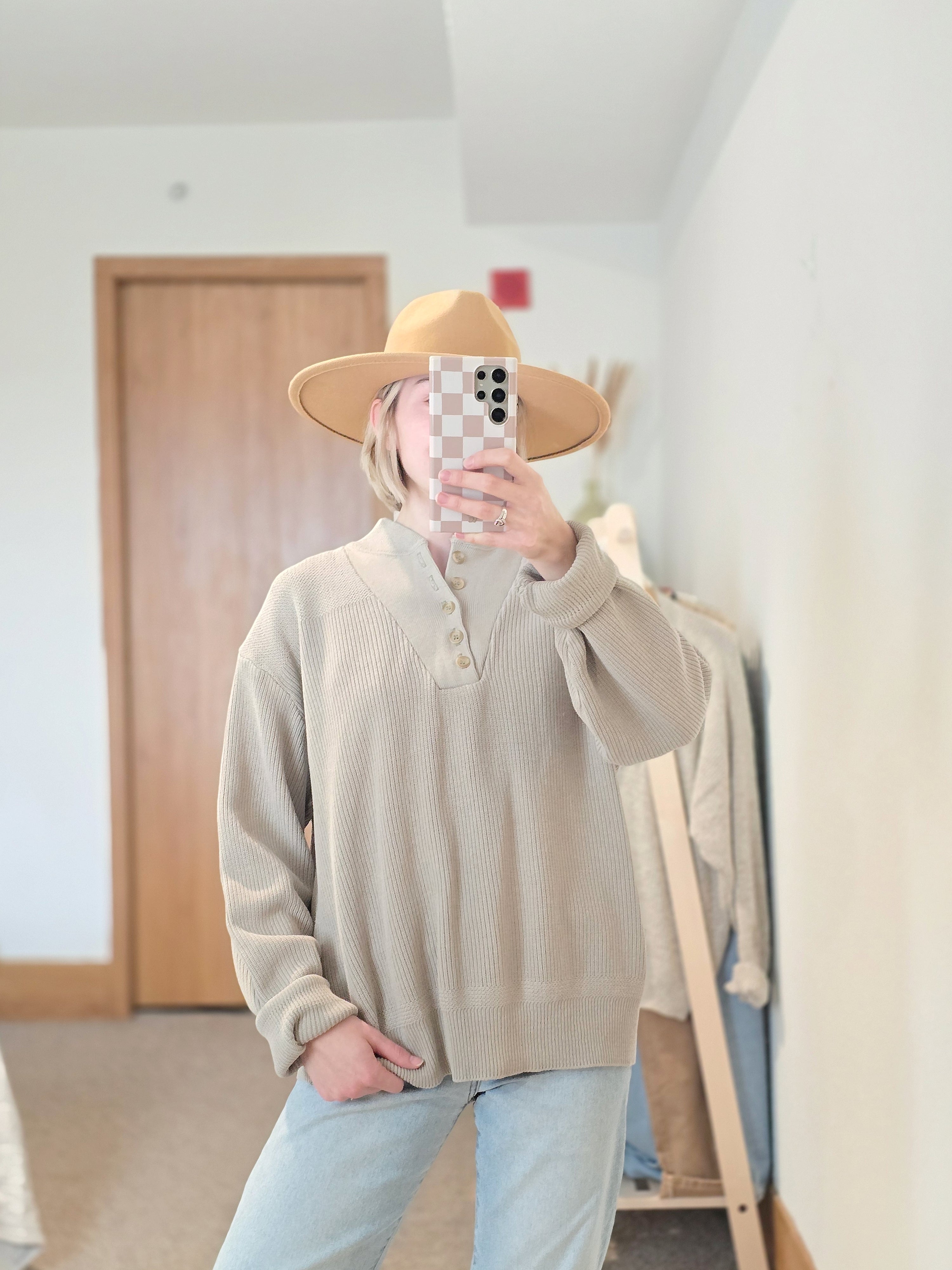 Vintage LL Bean Knit Henley (L)