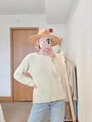 Vintage Cream Textured Sweater (XS/S)