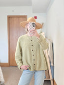 Vintage Green Button Up Sweater (2X)