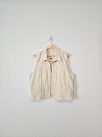 Ecru Zip Up Vest (XL)