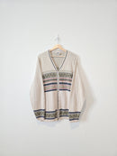 Vintage Fairisle Button Up Sweater (XL)